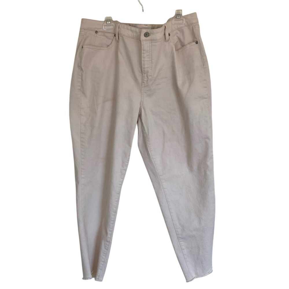 Talbots Womens Flawless Ankle Pants Cream Size 22W Classic Closet Staple